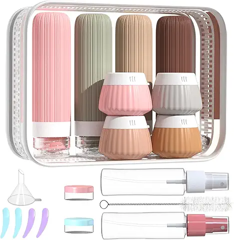 NuvaConx Reiseflaschen Set – 18 Stück Silikon